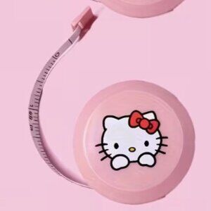 Hello Kitty (Pink) Retractable Tape Measure 2" x 2" x 5 ft. (NEW & SO CUTE!)